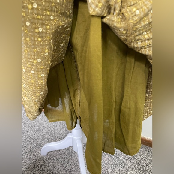 Madewell Ruffle-sleeve Tiered Midi Dress in Daisy Stitch Sz XS Cottagecore Fall - Picture 7 of 10